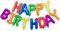 16 Inch Colorful Rainbow Happy Birthday Balloons Banner, Aluminum Foil Letters Multicolor Happy Birthday Balloon for Birthday Decorations Party Supplies